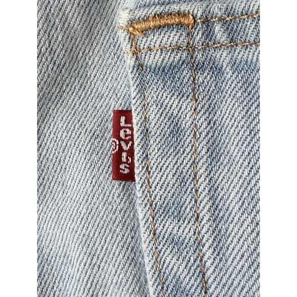 Levis 511 Denim Shorts Mens Size 40 Blue Light Wash Cotton Slim Distressed - Picture 4 of 13